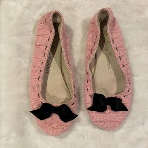 Juicy Couture Pink Knit Slippers